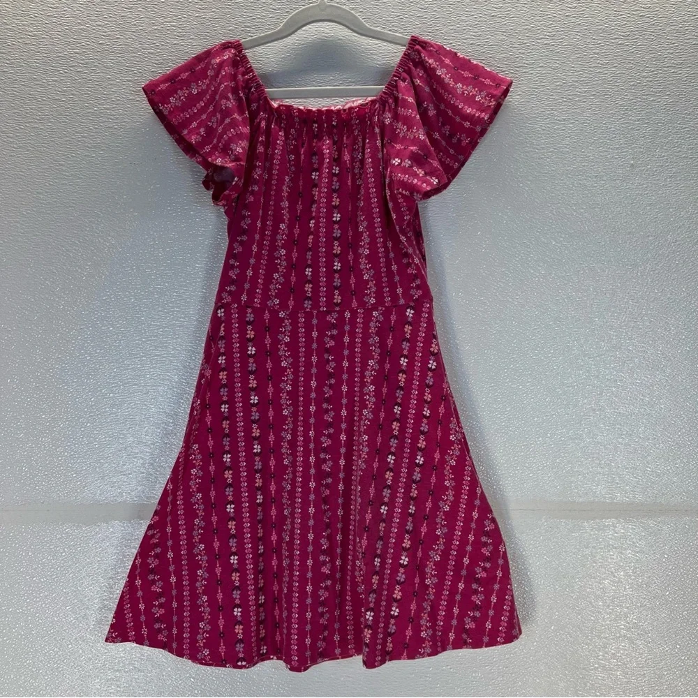 Girls Print‎ Smocked Dress - Pink